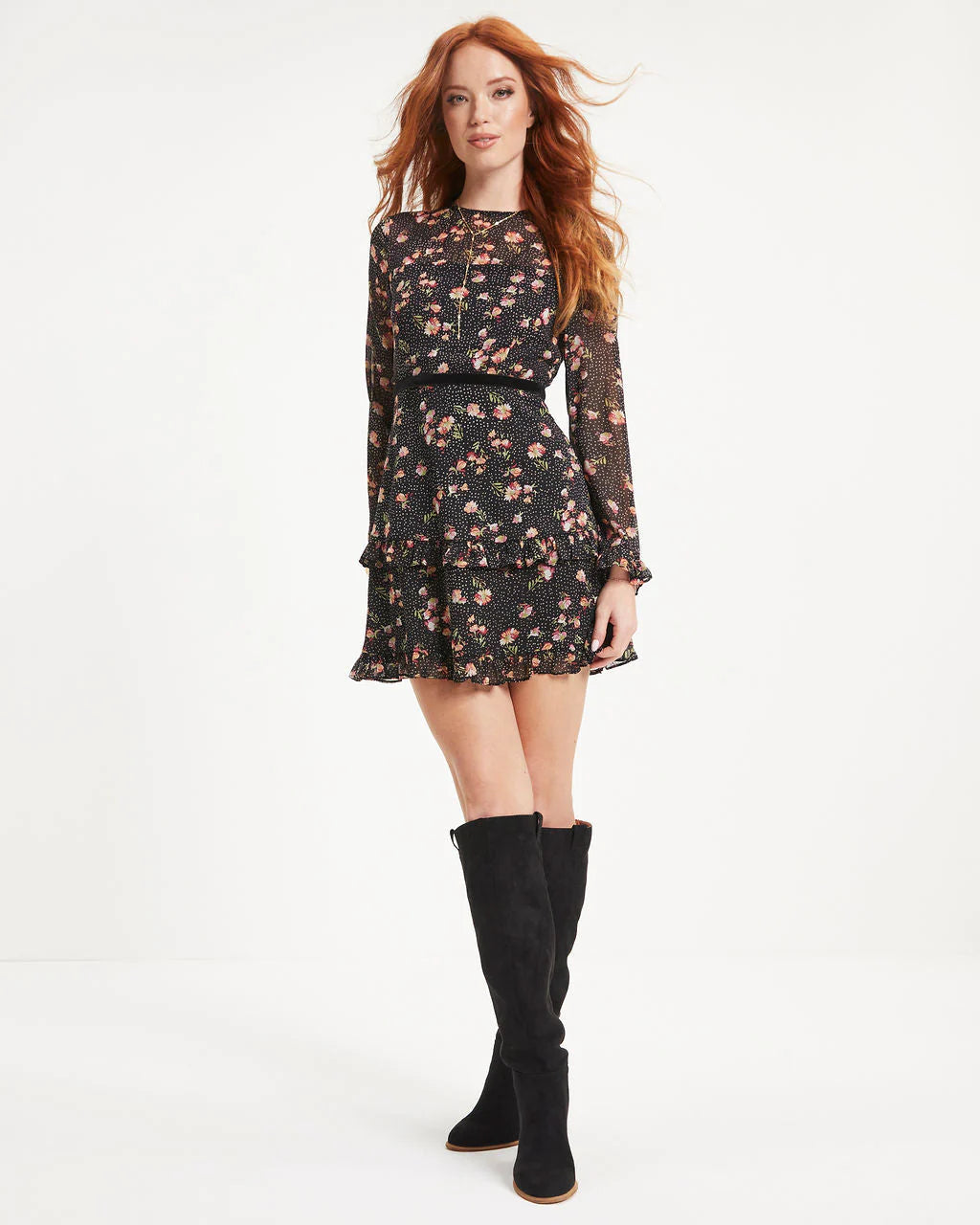 Genesis Floral Tiered Mini Dress