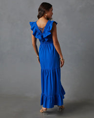 Minerva Tiered Ruffle V-Neck Maxi Dress