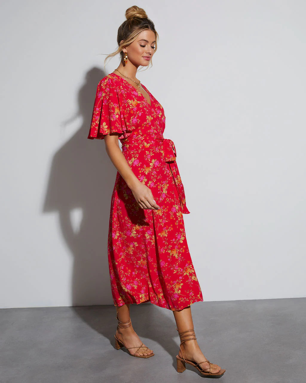 Spring Celebrations Floral Wrap Maxi Dress