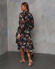 Flower Market Floral Print Midi Dress