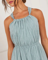 Rhea Tiered Criss-Cross Back Maxi Dress