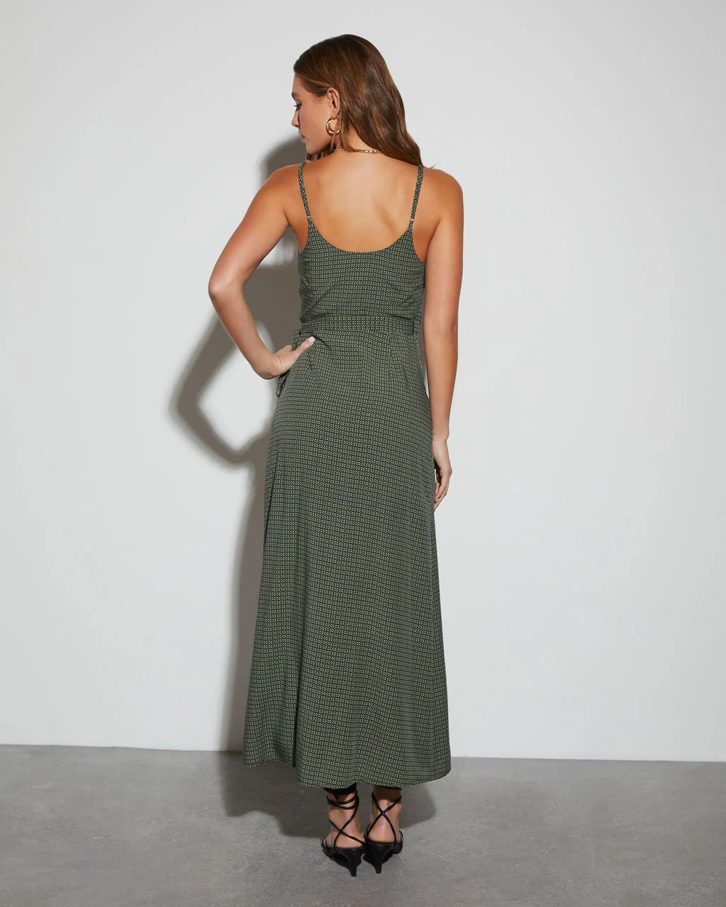 Azura V-Neck Tie Waist Midi Dress