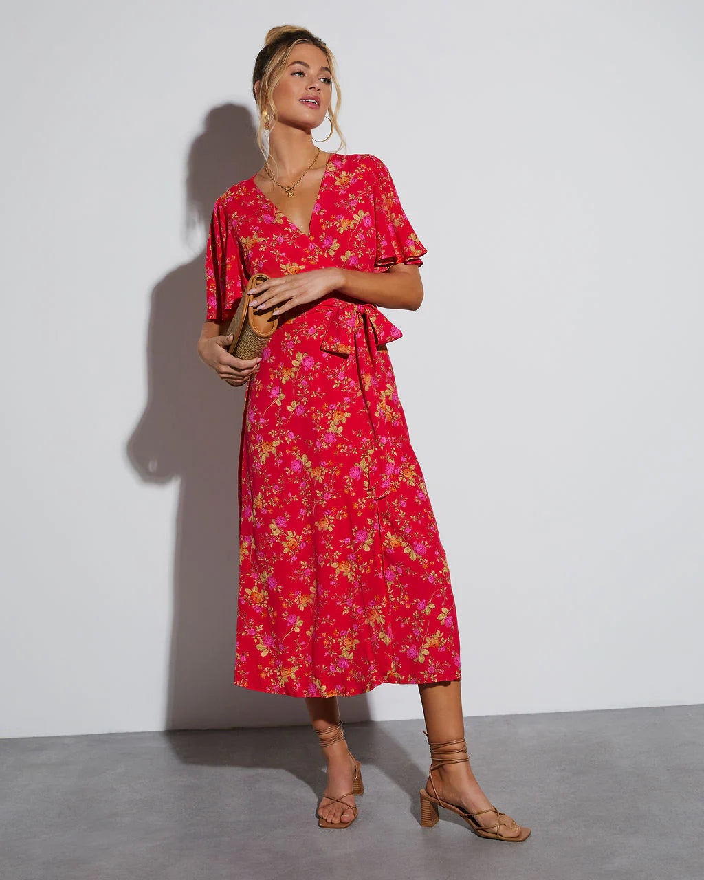 Spring Celebrations Floral Wrap Maxi Dress