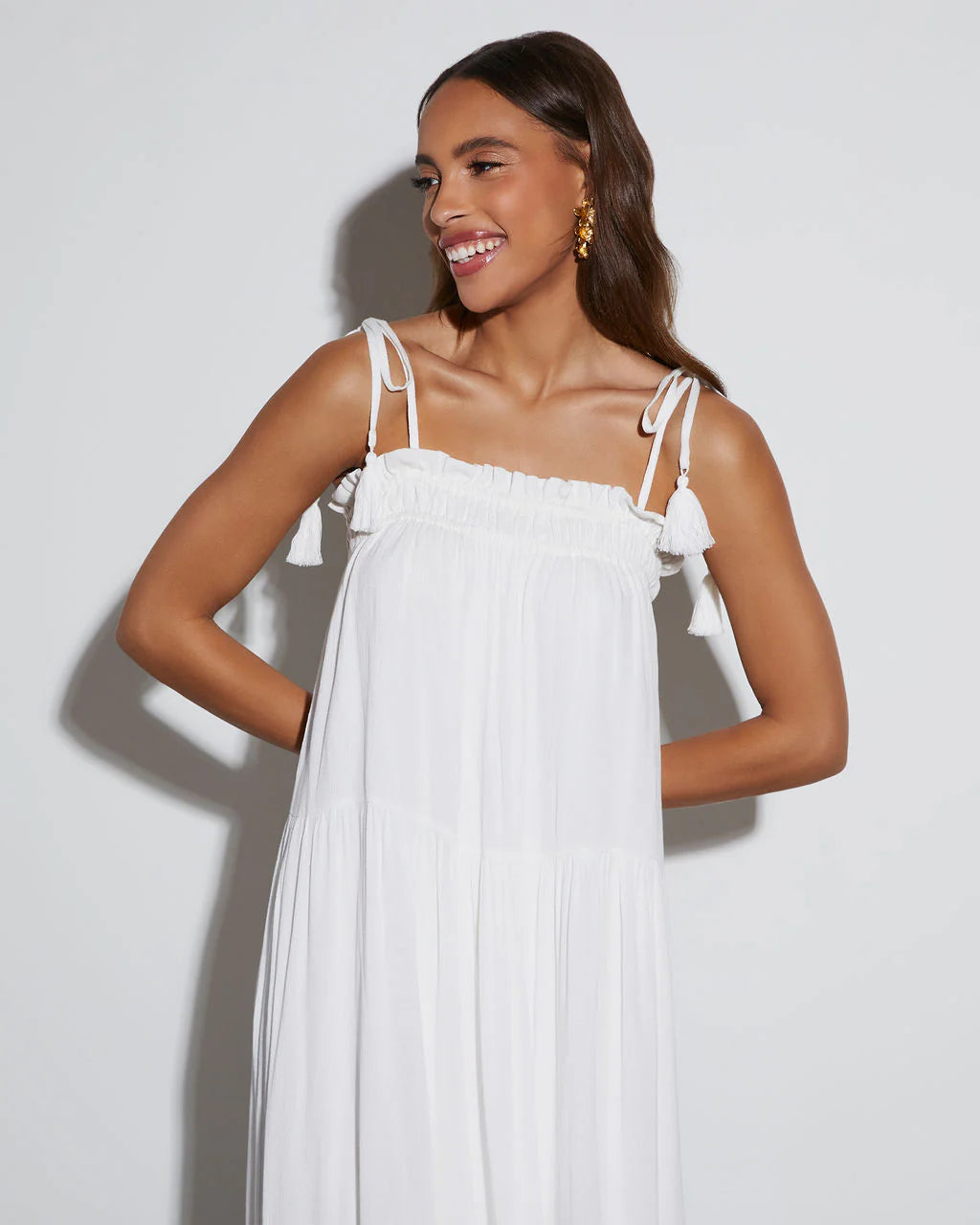 Shayna Flowy Tiered Maxi Dress