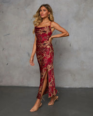 Carrington Floral Satin Dress