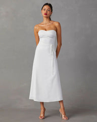 Milos Strapless Midi Dress