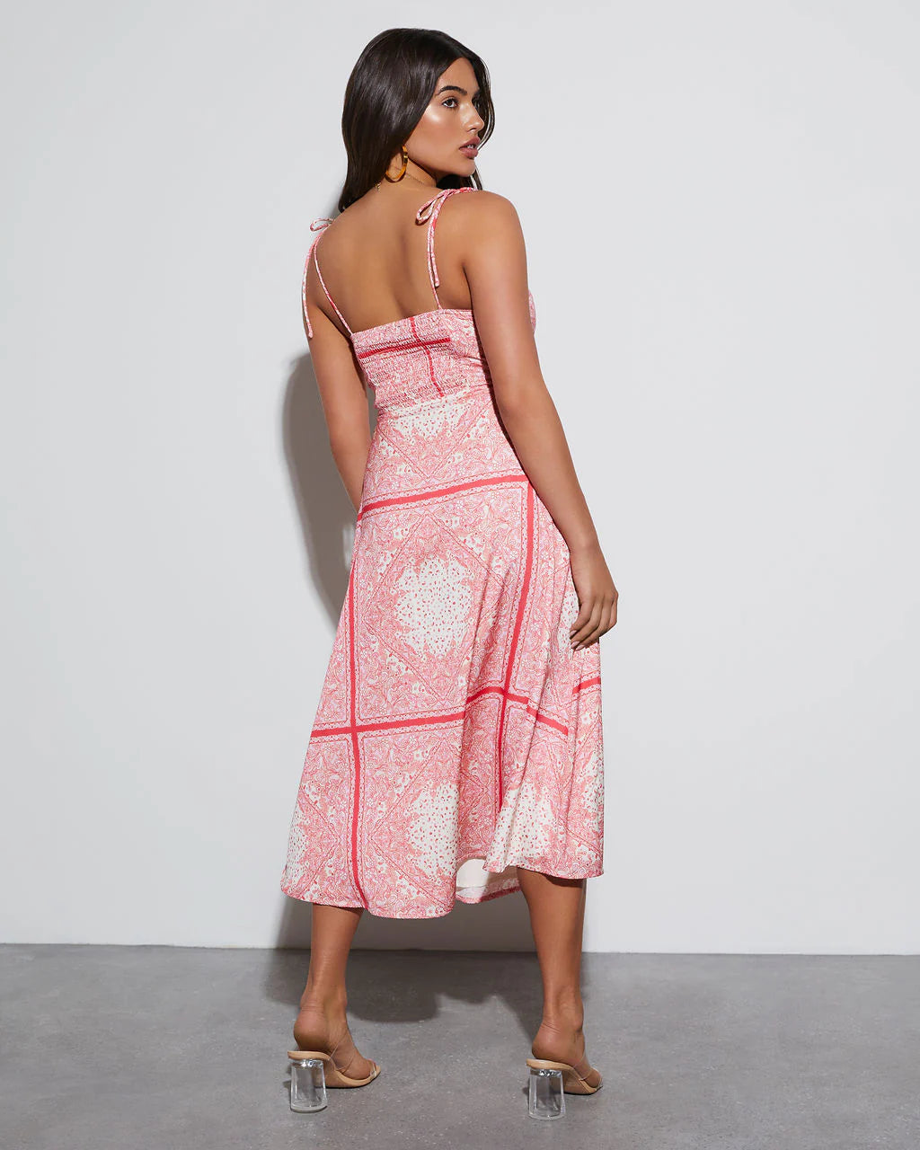 Emily Sweetheart Paisley Midi Dress