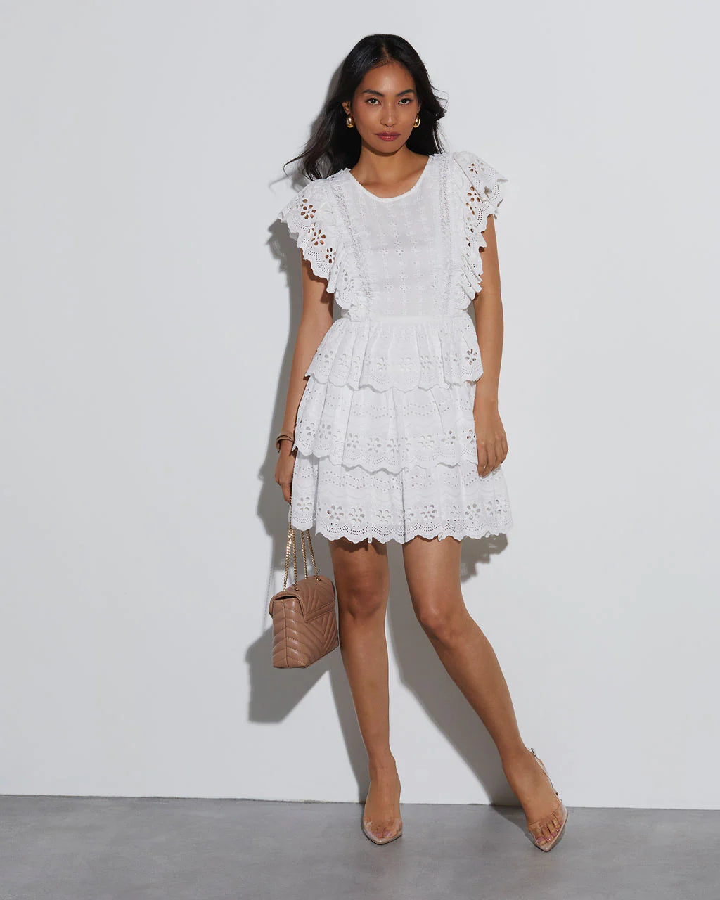 Lumina Eyelet Embroidered Mini Dress