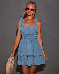 Picnic Sweetheart Denim Mini Dress