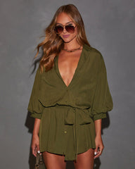 Brenna Blouson Sleeve Shirt Dress