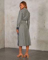 Sammi Waist Tie Midi Shirt Dress