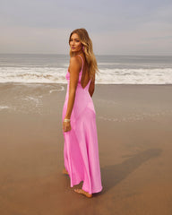 Sommer V-Neck Maxi Slip Dress