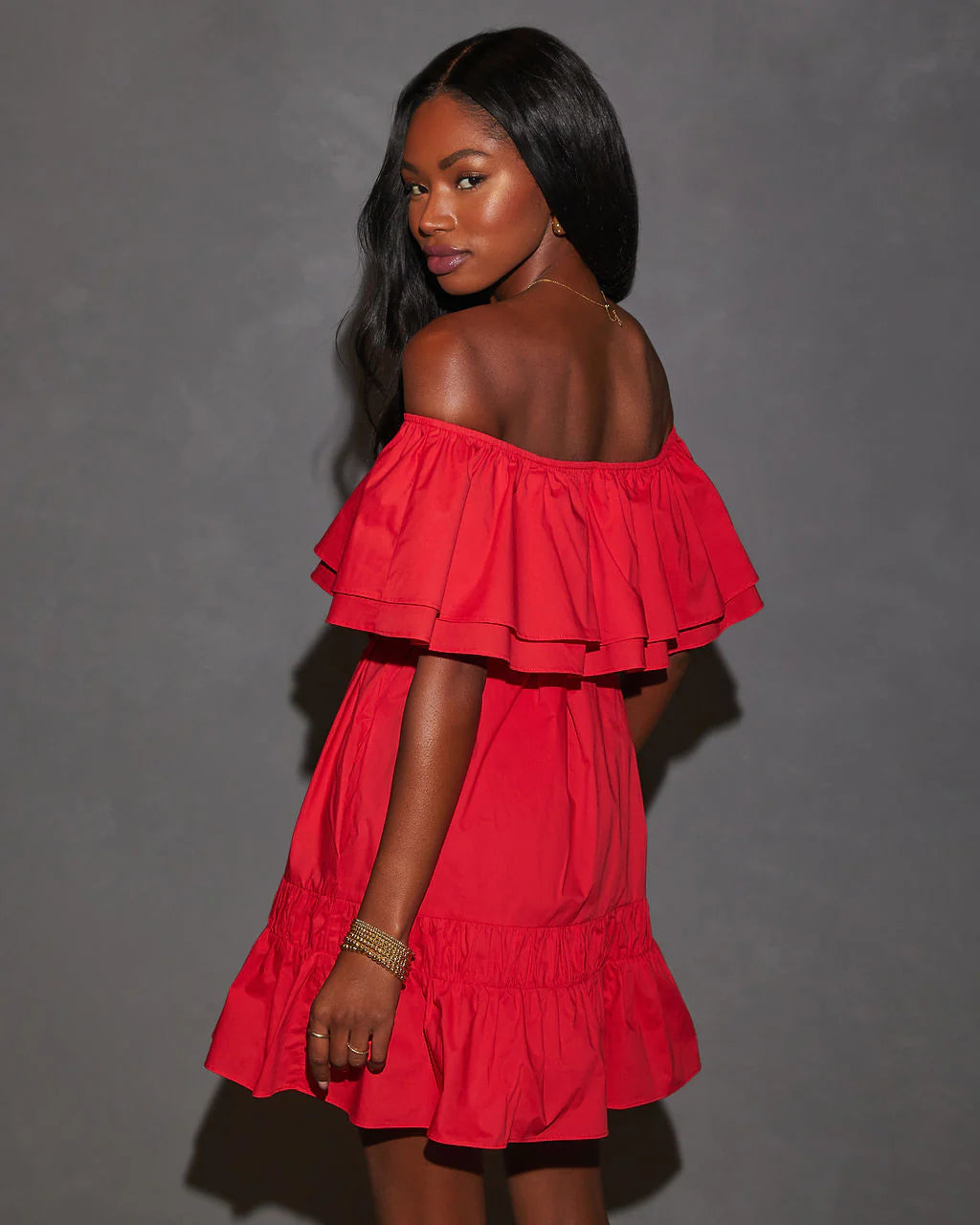 Ruby Off The Shoulder Tie Waist Mini Dress