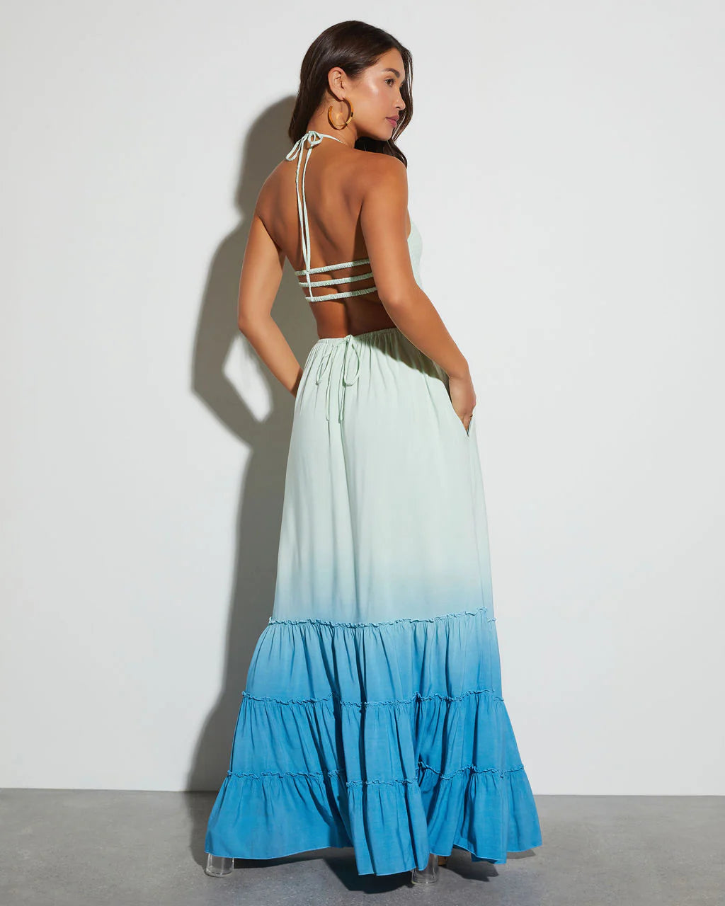 Ocean Breeze Tiered Maxi Dress