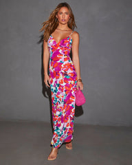 Jazelle Floral Maxi Slip Dress