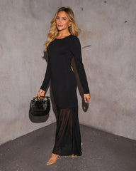 For The Night Long Sleeve Maxi Dress