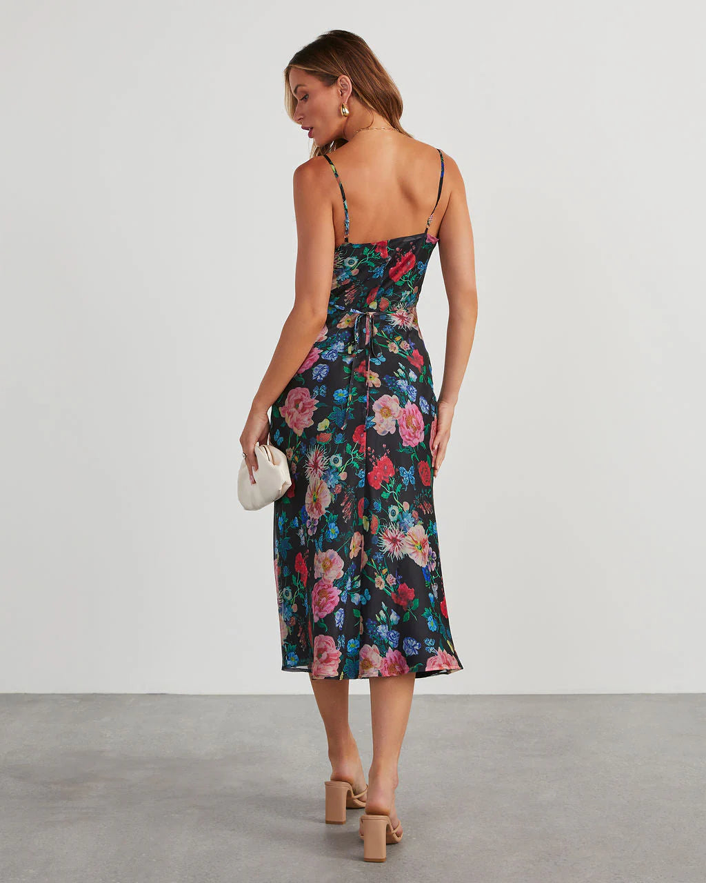 Don't Go Yet Slip Floral Midi Dress