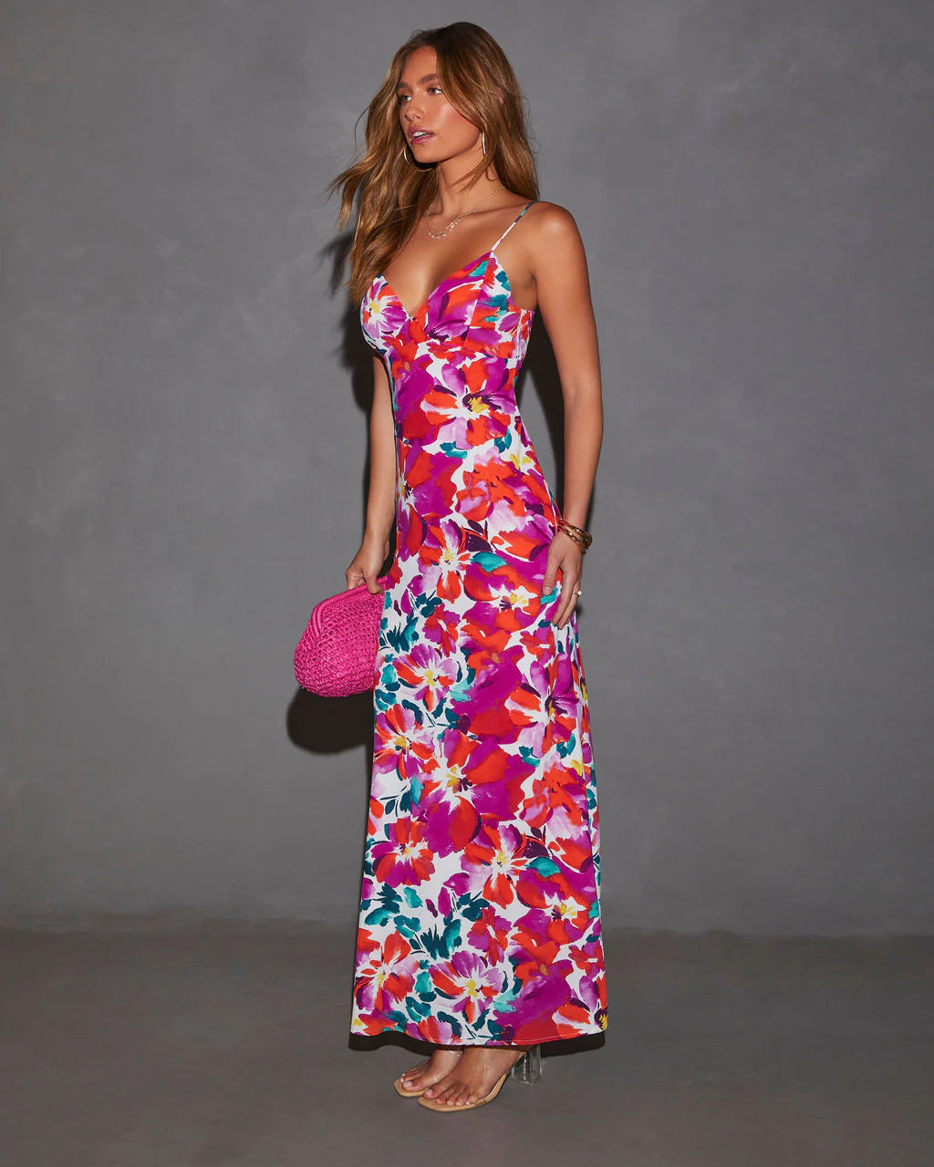 Jazelle Floral Maxi Slip Dress