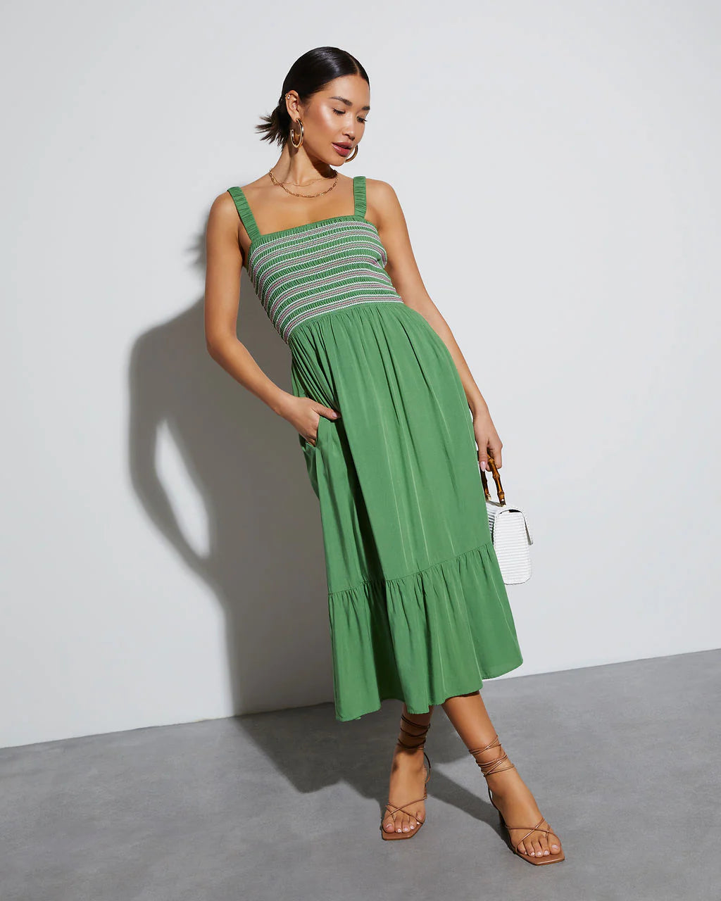 Simply Darling Square Neck Midi Dress