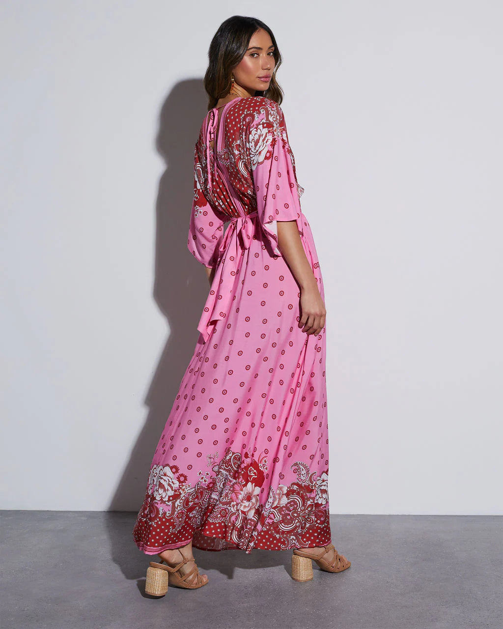 Samaya Long Sleeve Paisley Maxi Dress