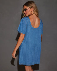 Effortless Vibe Denim Shift Dress