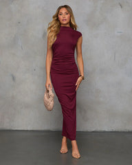 Philippa Mock Neck Midi Dress