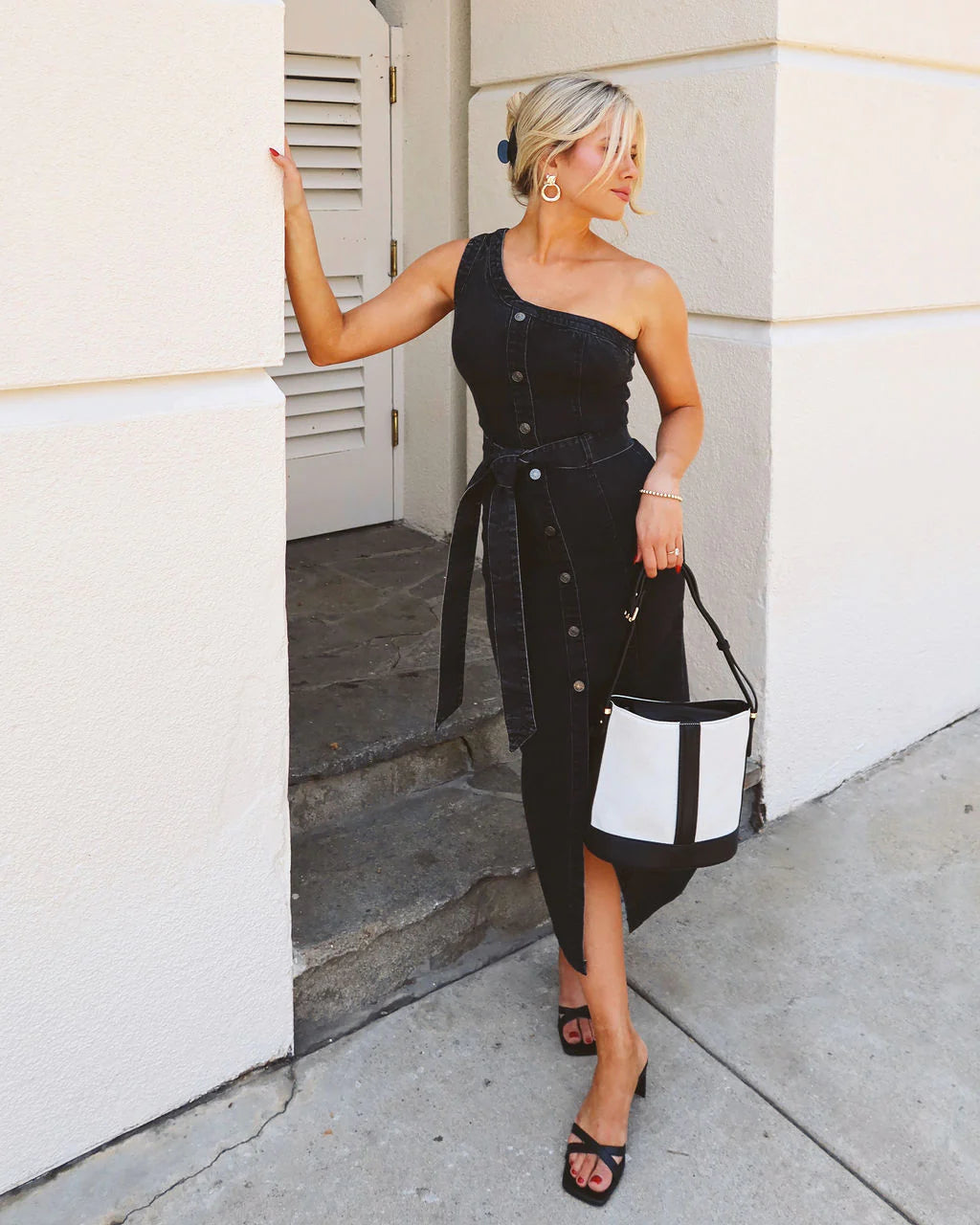 Perfect Fit One Shoulder Midi Dress