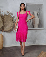 Miami High Tea Lace Midi Dress