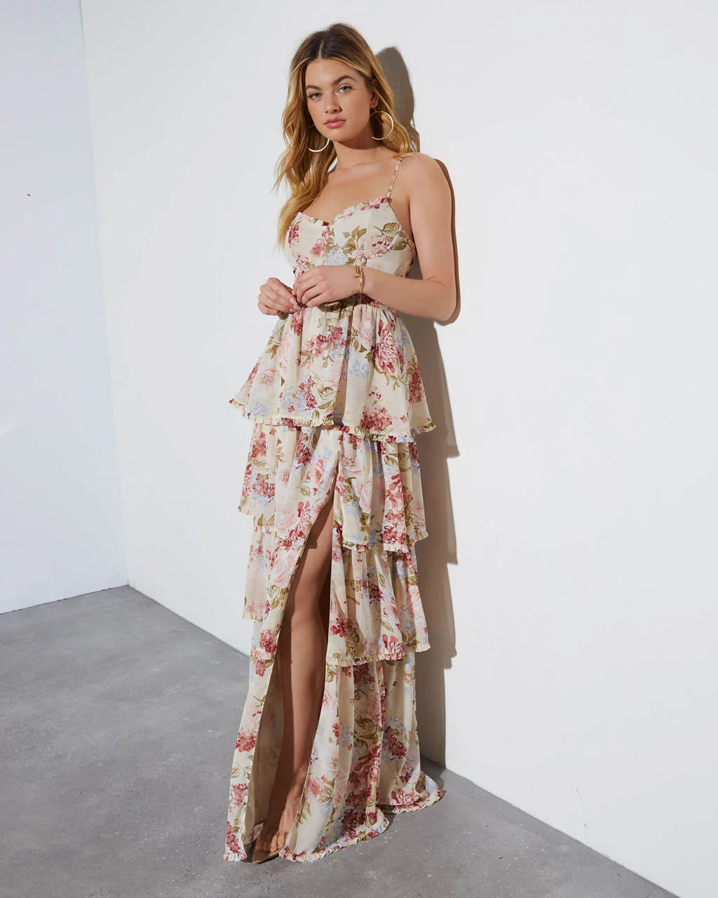 Sasha Sweetheart Tiered Maxi Dress