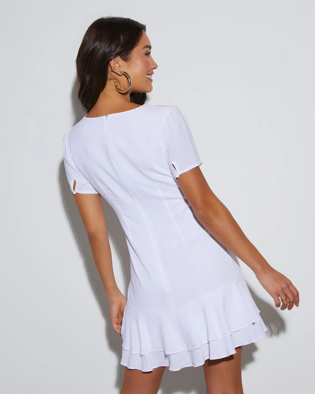 Persuasive Tiered Hem Mini Dress