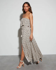 Solstice Strapless Tie Waist Maxi Dress